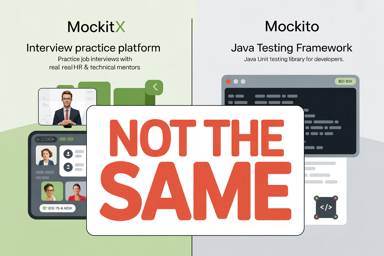 MockitX vs Mockito - NOT THE SAME | MockitX is Interview Practice Platform, NOT Mockito Java Testing Framework