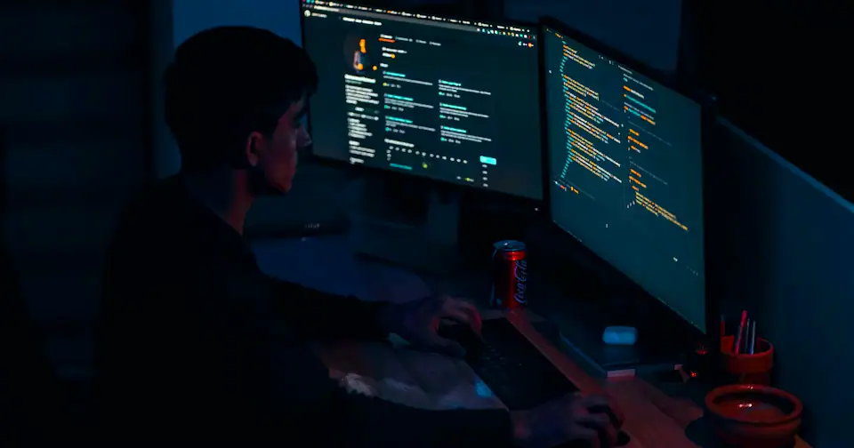 Stylized workplace photography for Threat Hunter mock interview context on MockitX (theme-matched Unsplash source)