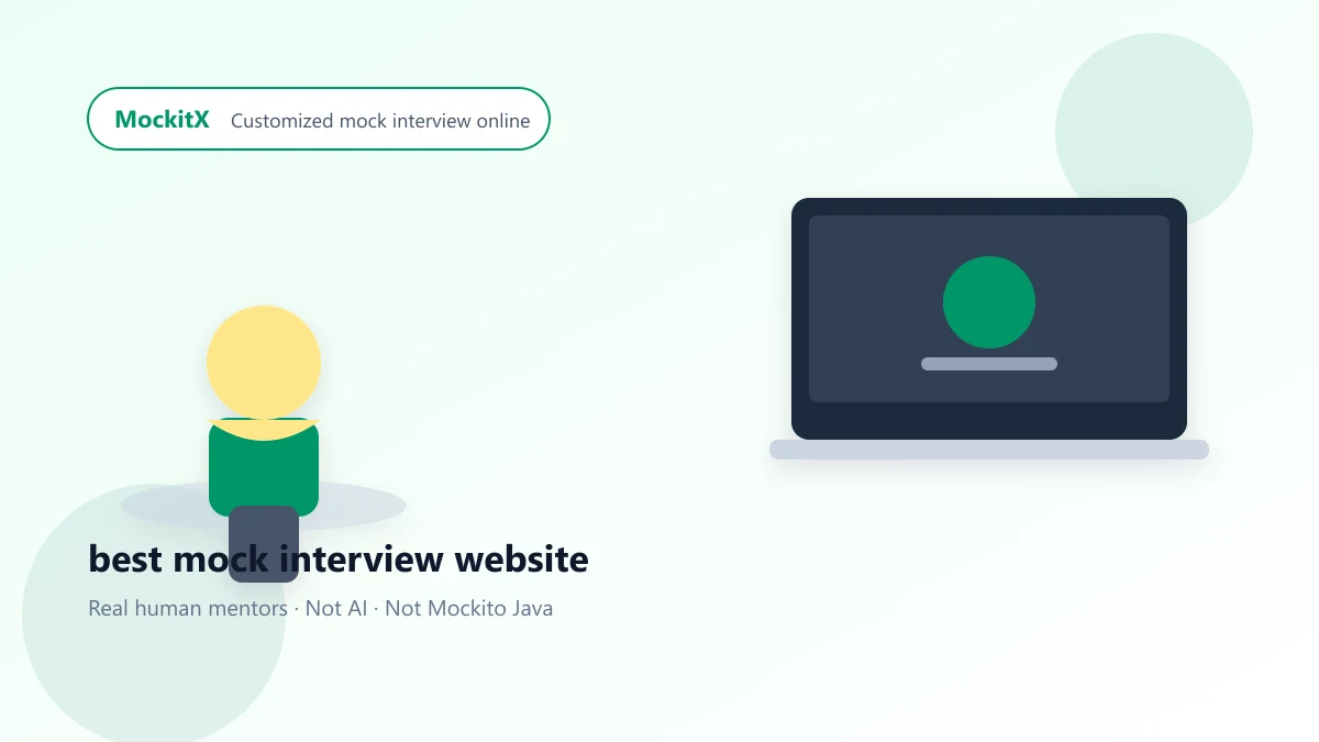best mock interview website — candidate practicing with a human mentor on MockitX
