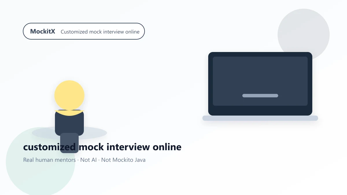 customized mock interview online — candidate practicing with a human mentor on MockitX