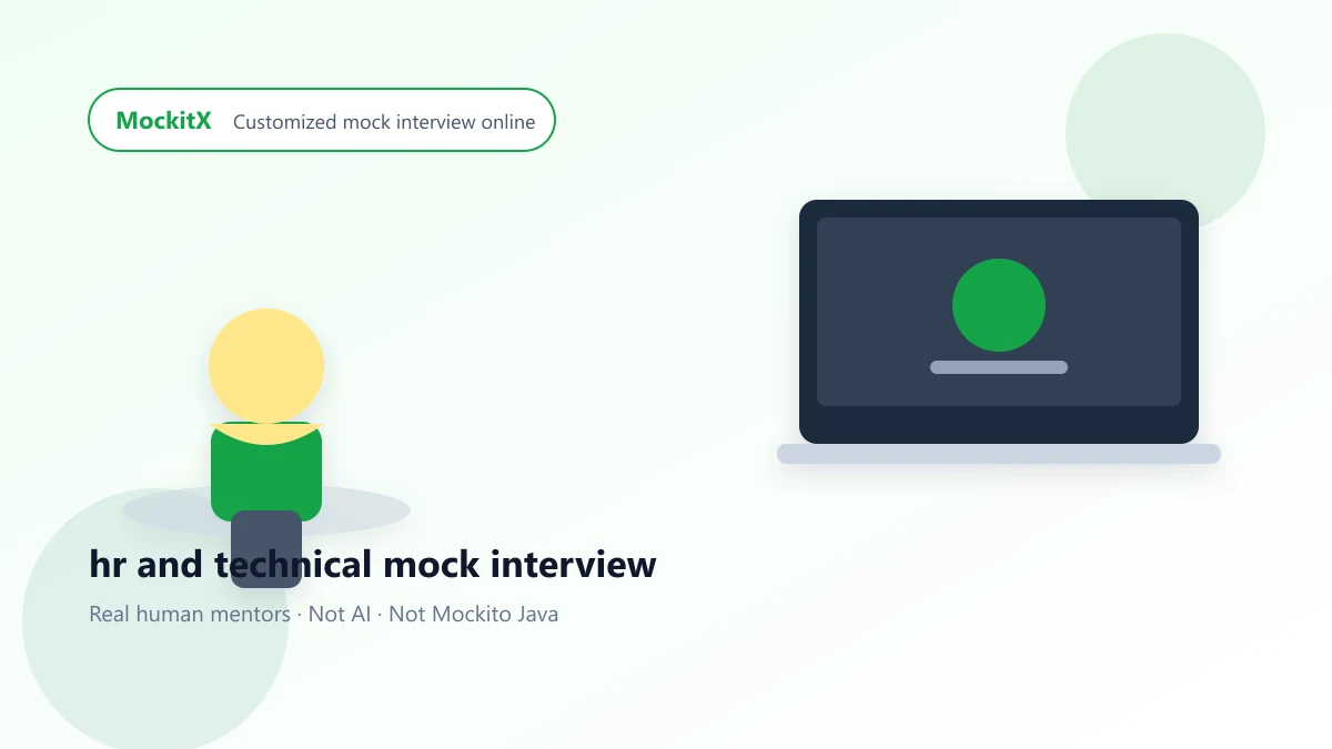 hr and technical mock interview — candidate practicing with a human mentor on MockitX