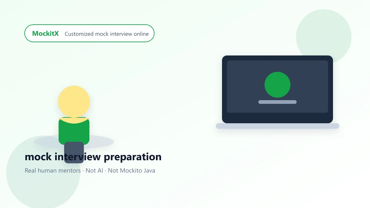 mock interview preparation — candidate practicing with a human mentor on MockitX