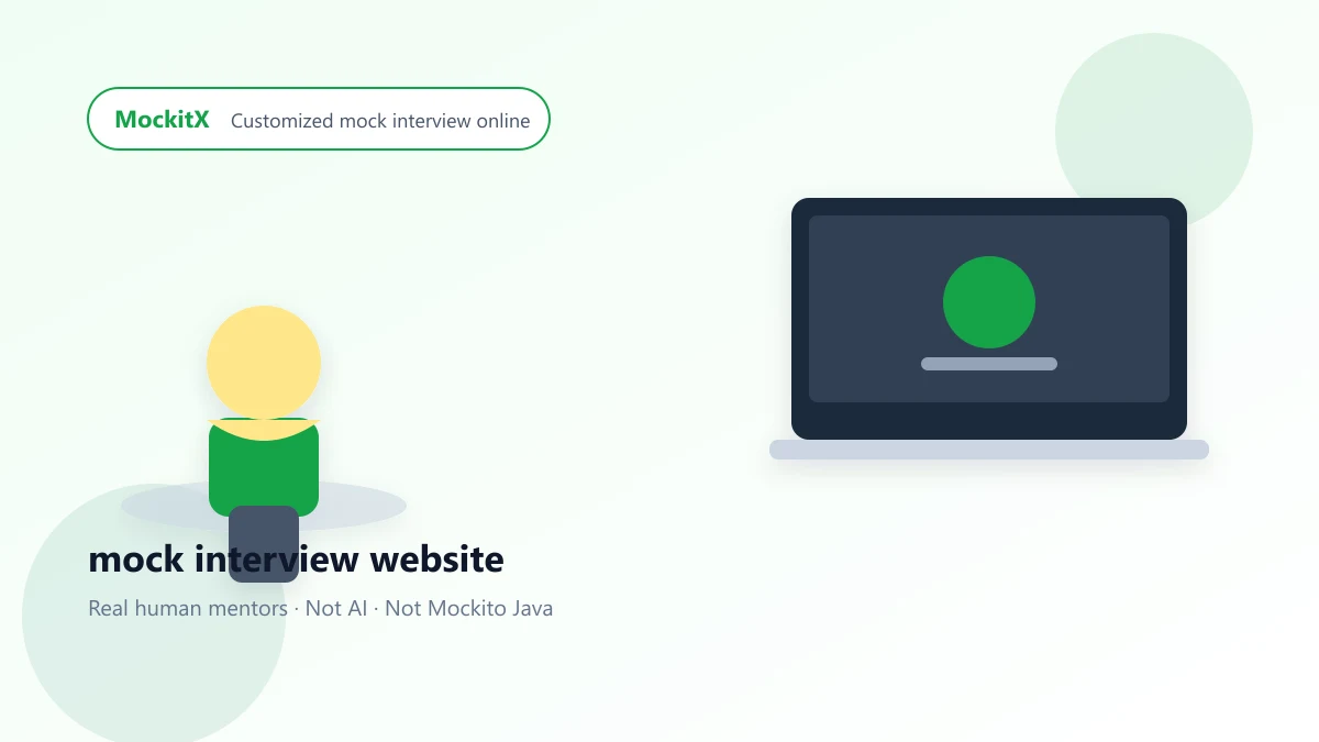 mock interview website — candidate practicing with a human mentor on MockitX