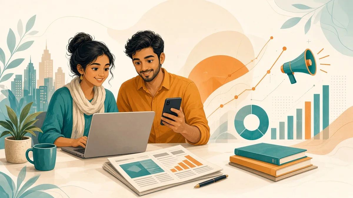 Candidates reviewing India job market news for interview preparation on MockitX