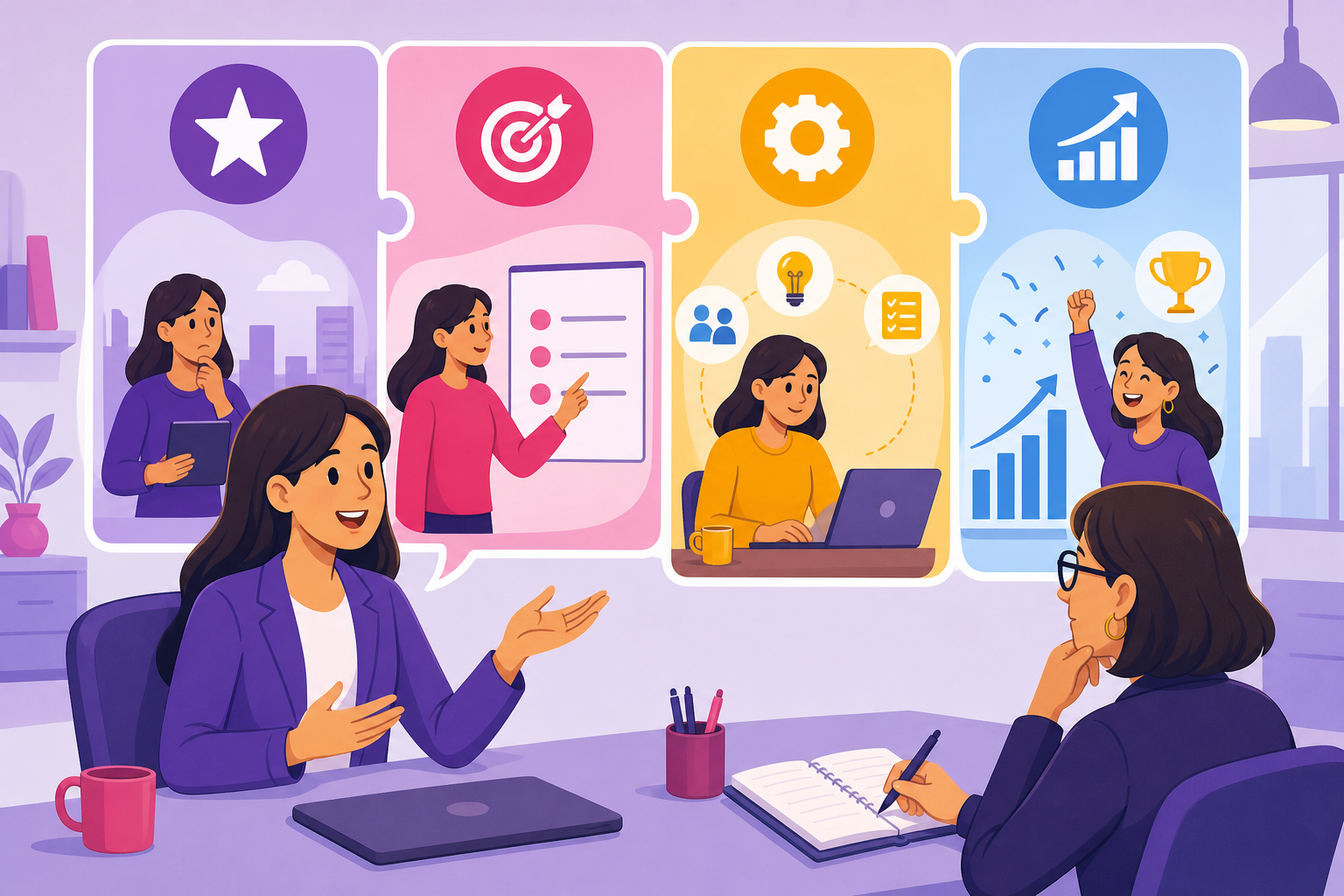 STAR behavioral interview stories — situation, task, action, result — with HR mentor